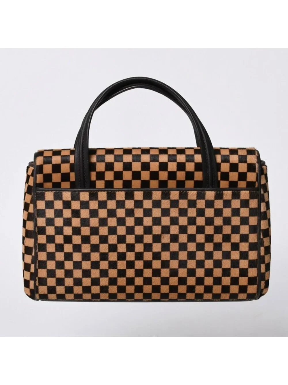 Louis Vuitton Lion Handbag Brown Leather Damier Sauvage Gold